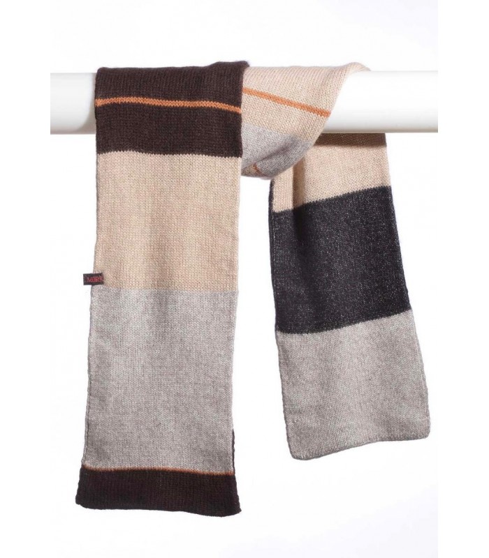 Cashmere Unisex Designer Knitted double layer narrow Shawl in beautifully matching colors
